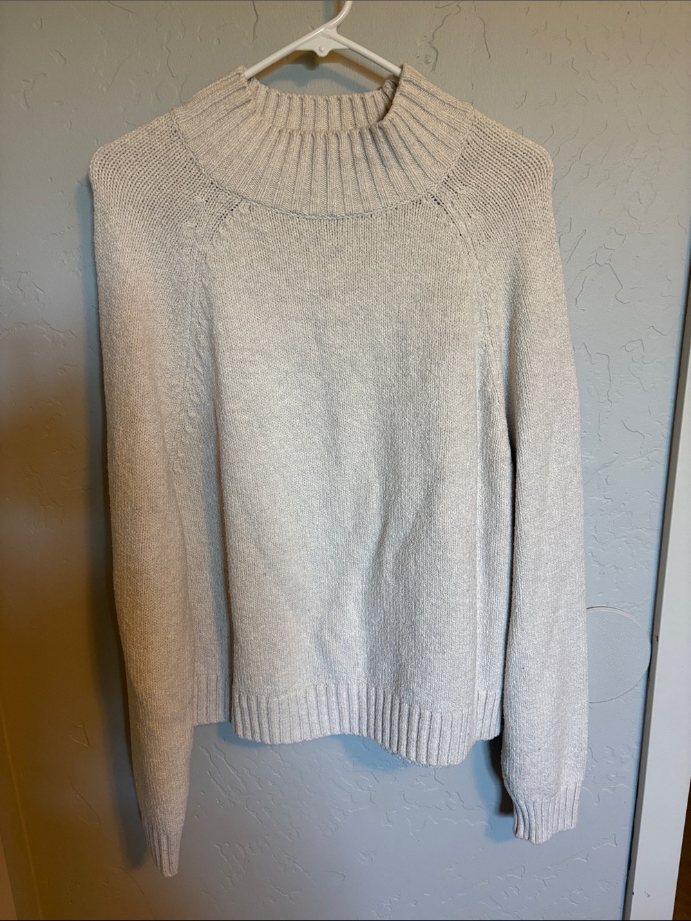 Old Navy Cream Ribbed Cowl-Neck Sweater